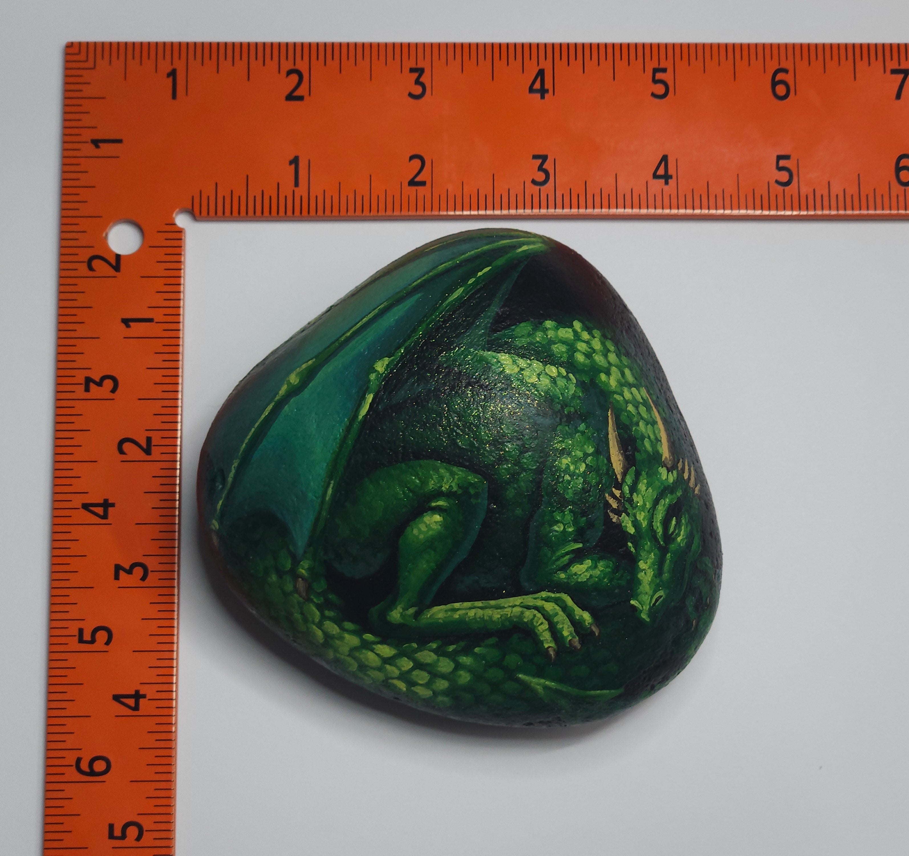 "Sleeping Dragon", Painted Rock