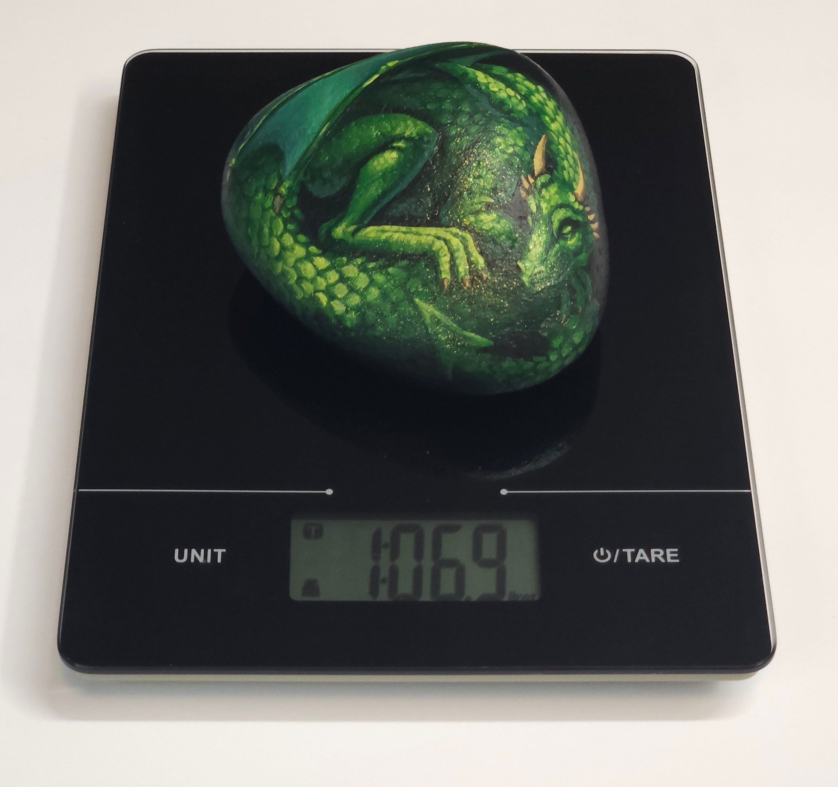 "Sleeping Dragon", Painted Rock